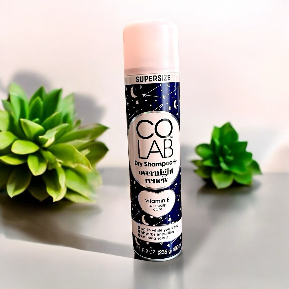 COLAB Dry Shampoo+ Overnight Renew Supersize 8.2 oz Vitamin E, Scalp Care